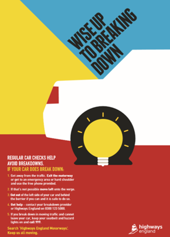 smart motorway hard shoulder breakdown poster - OTRA Ltd