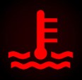 engine temperature coolant warning light